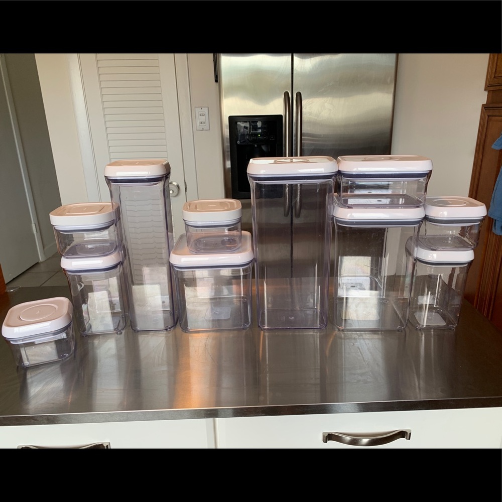 OXO food storage pop top containers